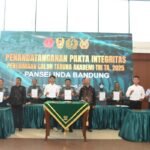 Irdam III/Slw Pimpin Penandatanganan Pakta Integritas Catar Akademi TNI 2025 di Bandung