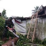 Babinsa Koramil 0607-09/Cisaat Gerak Cepat Tangani Rumah Warga Tertimpa Pohon di Kadudampit