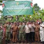 Danrem 062/Tn Mengikuti Vicon Pimpinan Kasad Dalam Rangka Launching 200 Titik Jembatan Garuda