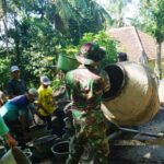 Molen dan Angkong Jadi Sahabat Satgas TMMD Reguler Percepat Pembangunan Jalan Rabat Beton